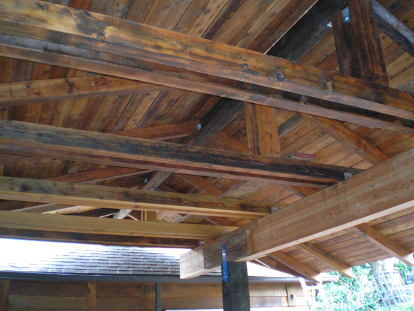 Photo of rustic post and beam drafting project