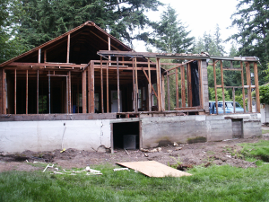 The initial demo of the remodelling project