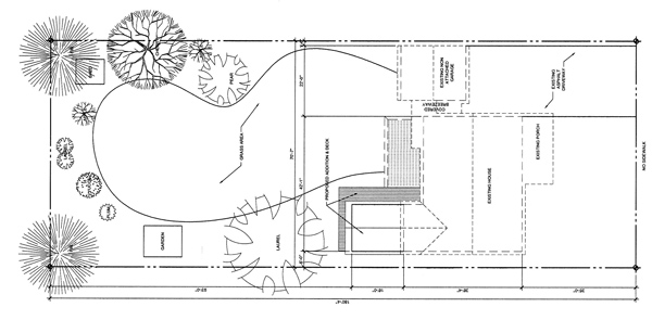Birdseye view of residential drafting remodel